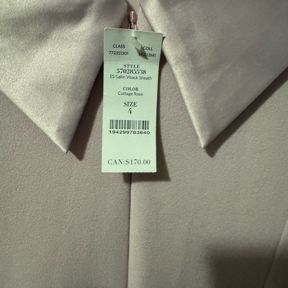 White House black market dress brand new size 4 baby pink elegant beautiful chic - Picture 4 of 4